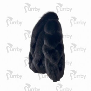 pelliccia Furrby Giacca MIDNIGHT in volpe vista laterale
